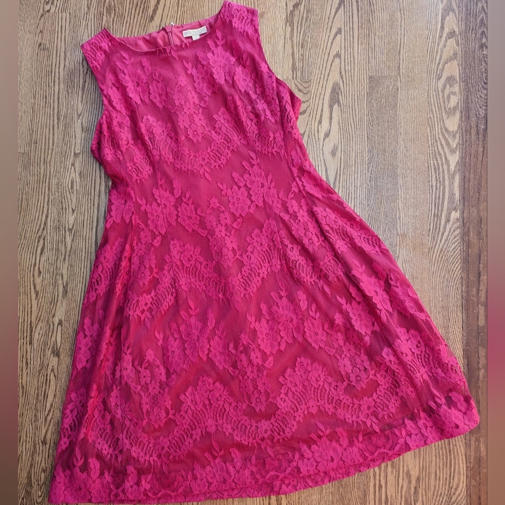 Eva Mendes for New York & Company Magenta Lace Dress